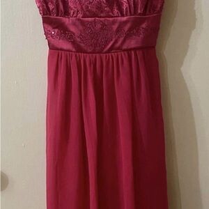 Elegant Hot Pink Sequin Dress Size Large Made In USA .WORN ONCE only .
